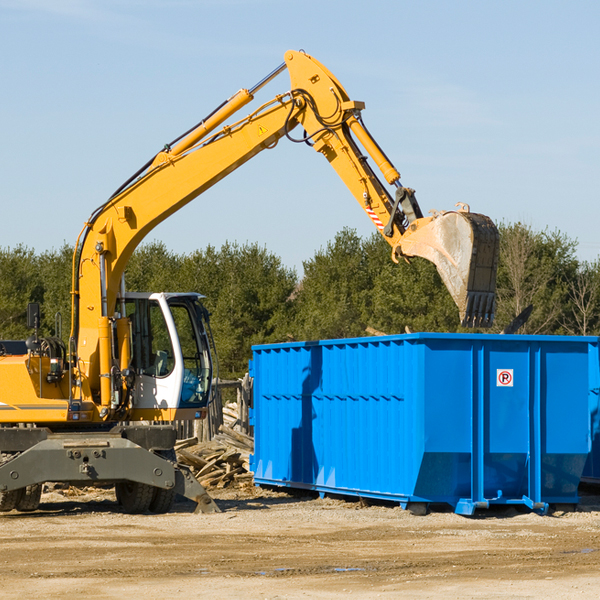 can i choose the location where the residential dumpster will be placed in Metamora IL
